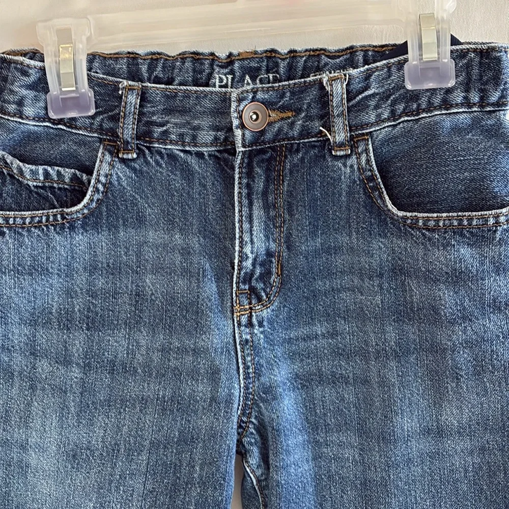 The Children's place set of two boys straight leg jeans dark & light wash Sz 12